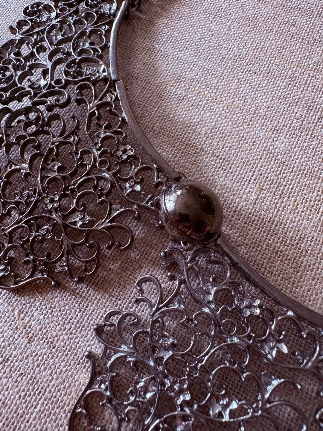 Ornate Metal Collar Necklace - photo 4