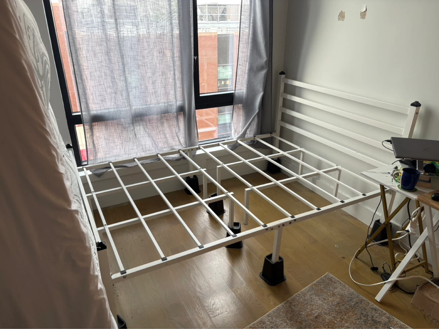 White Metal Bed Frame