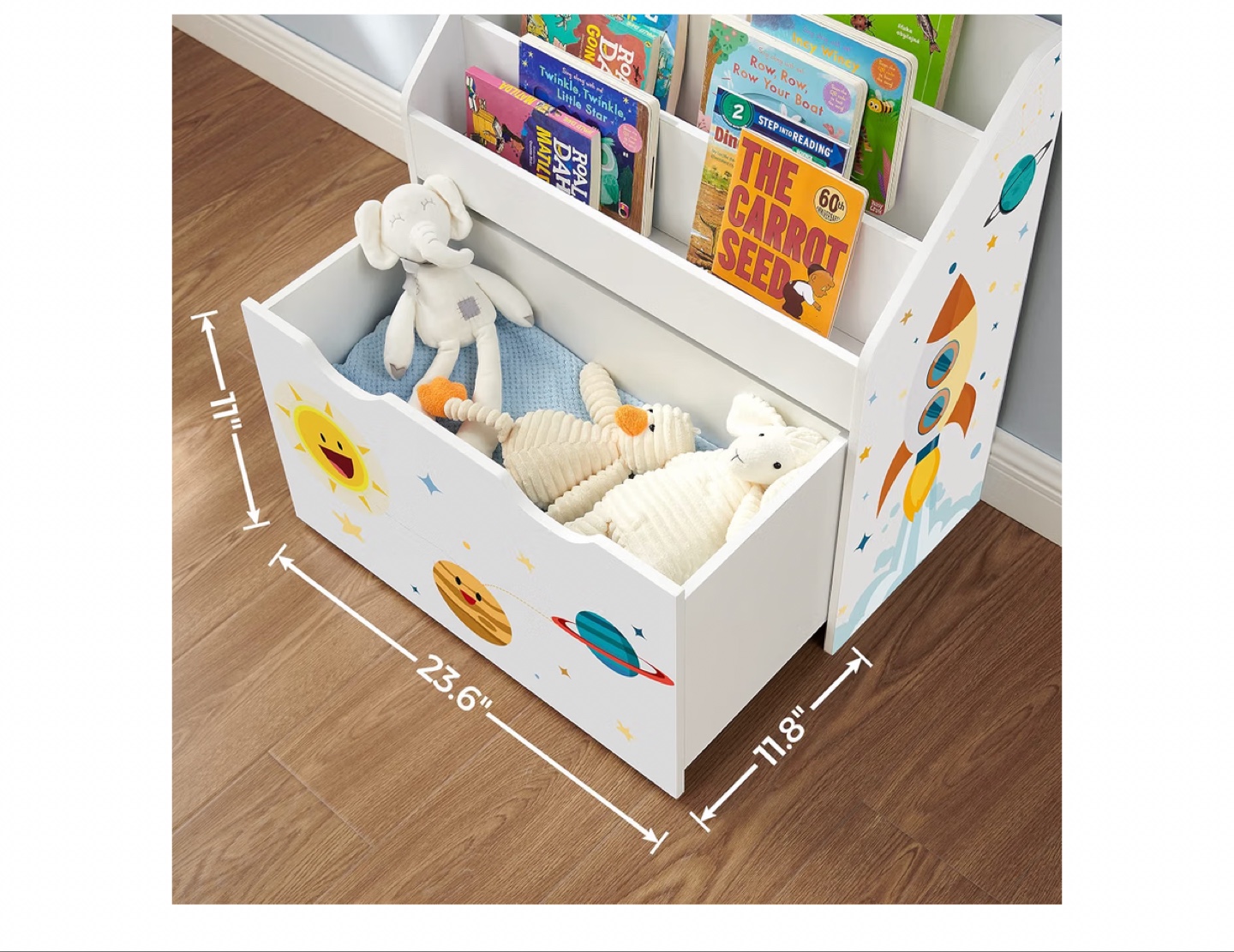 Kids Bookshelf with Toy Storage Drawer - photo 5
