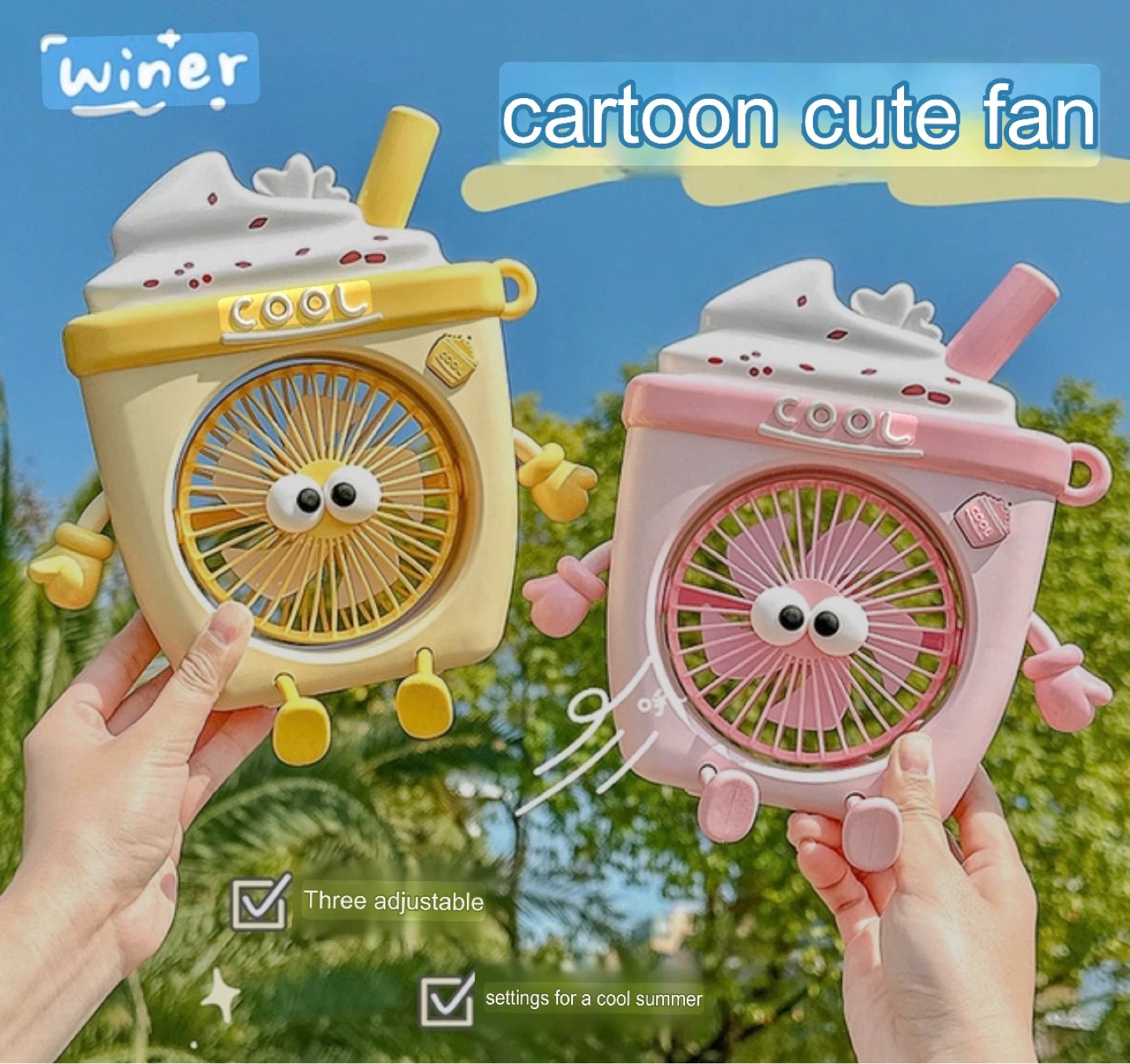 Strawberry ice cream fan