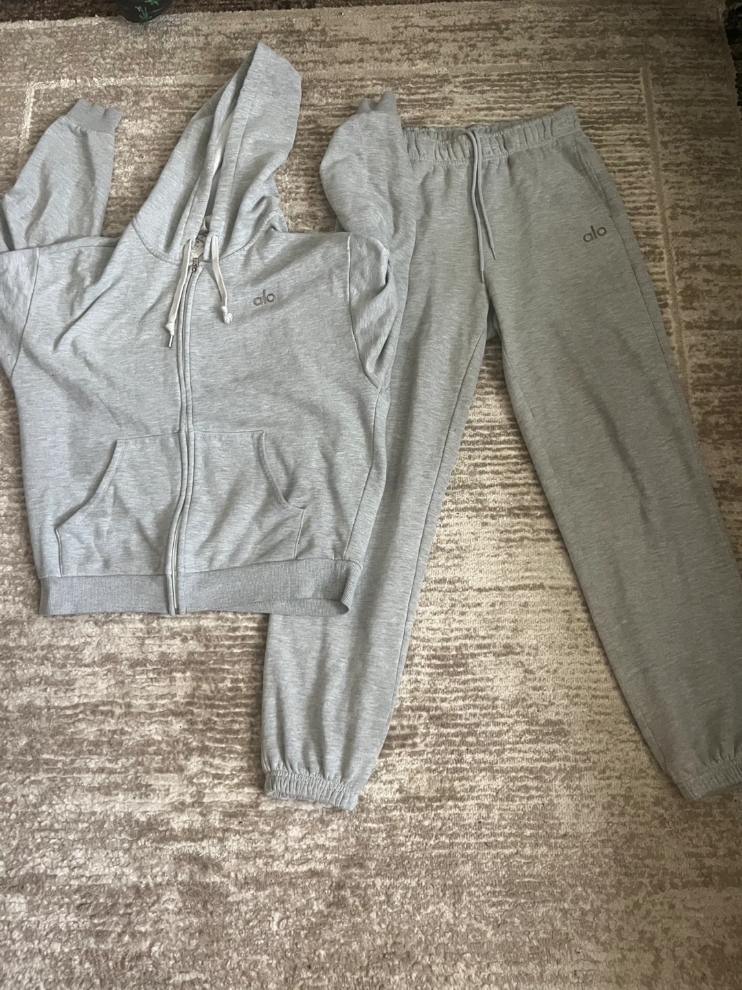 Alo Yoga Grey Sweat Set