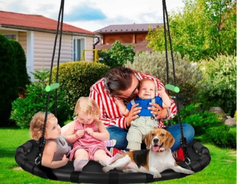 Round Nest Swing Seat with Multi-Stranded Rope