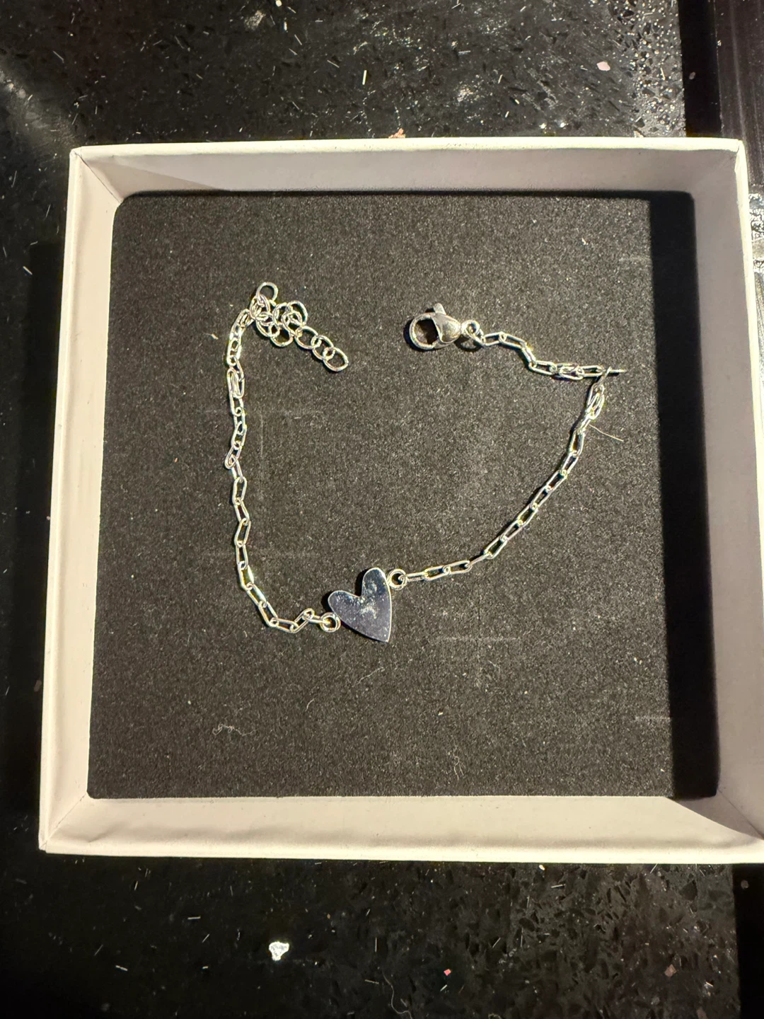 Silver Heart Charm Bracelet