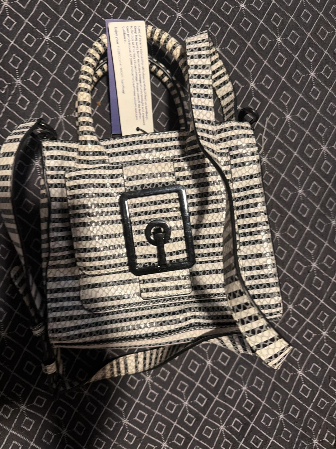 Rebecca Minkoff Striped Mini Tote Bag
