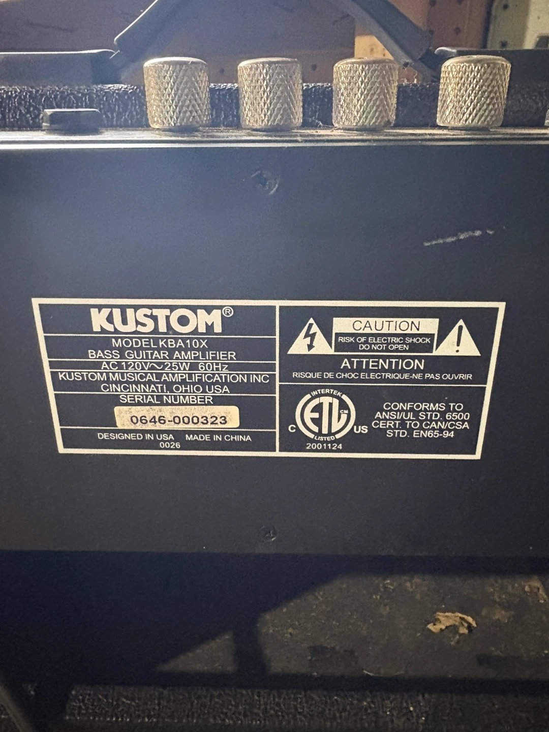 Kustom KBA10X Guitar Amplifier - photo 4