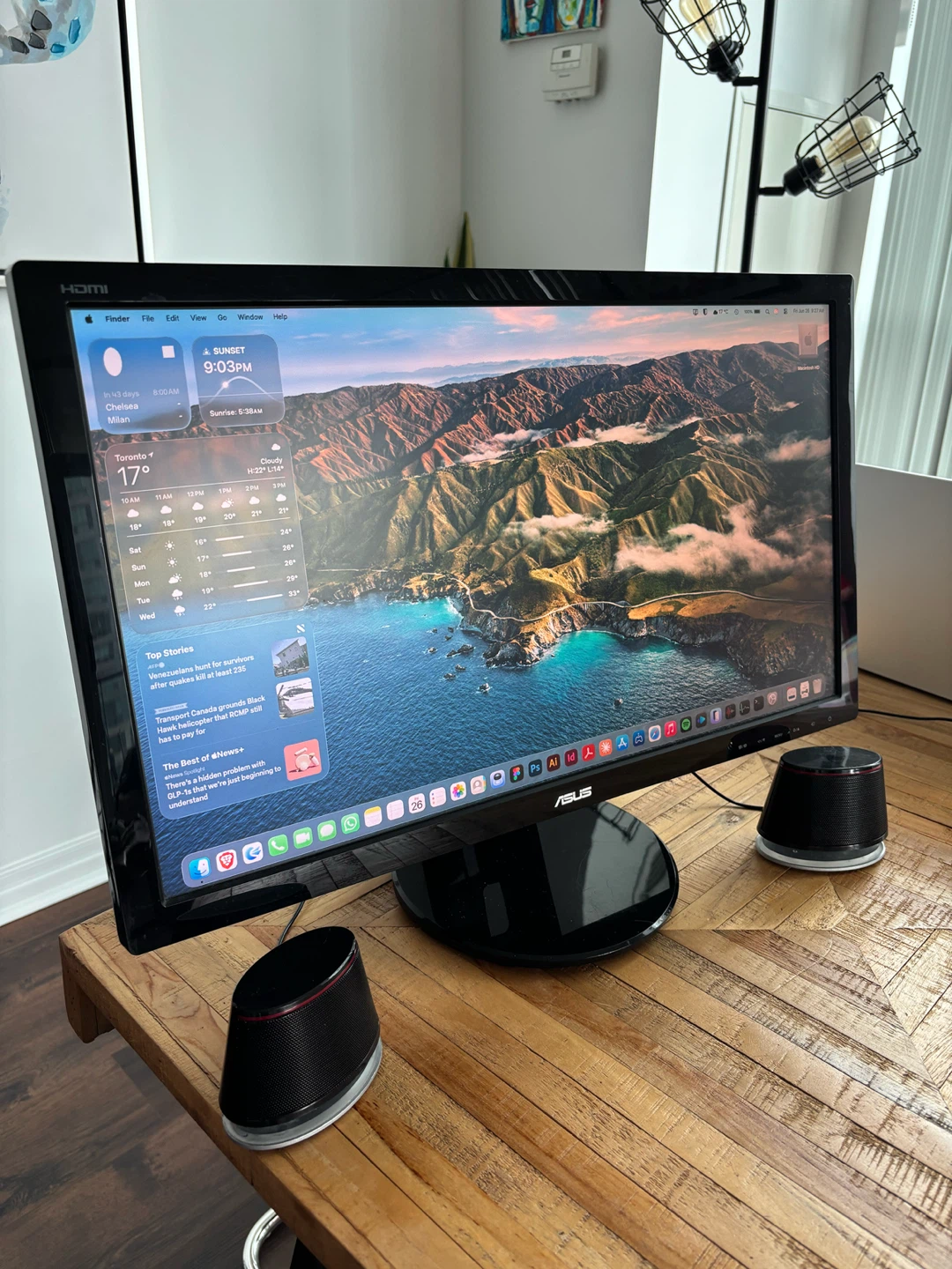 ASUS 23.6" Full HD Monitor + Speakers – Good Condition - photo 2