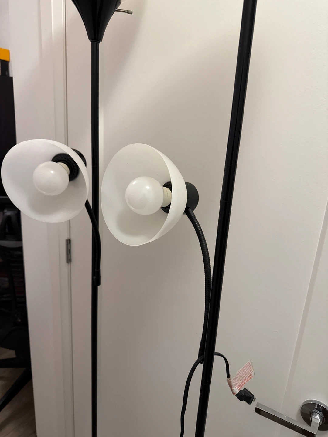 Black Floor Lamp with Two Reading Lights - photo 2
