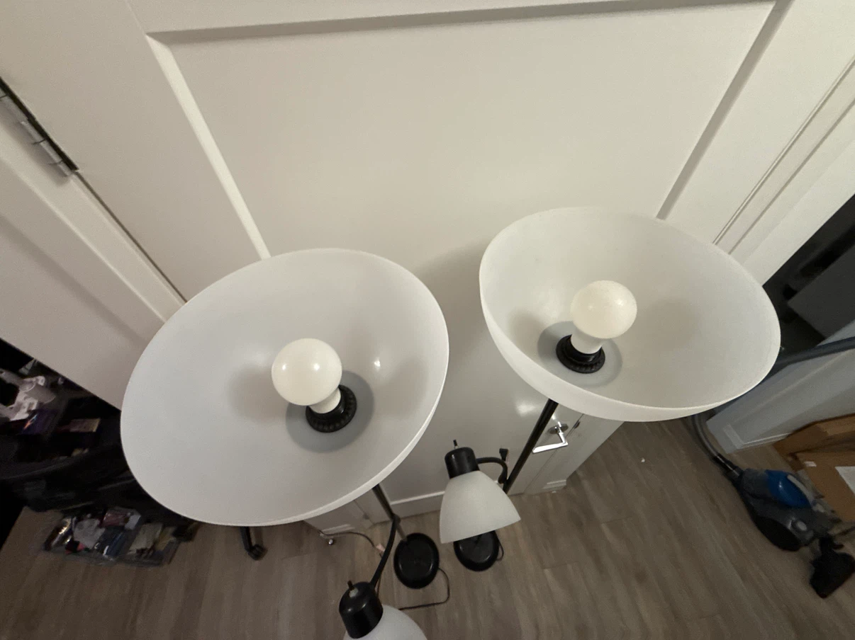 Black Floor Lamp with Two Reading Lights - photo 3