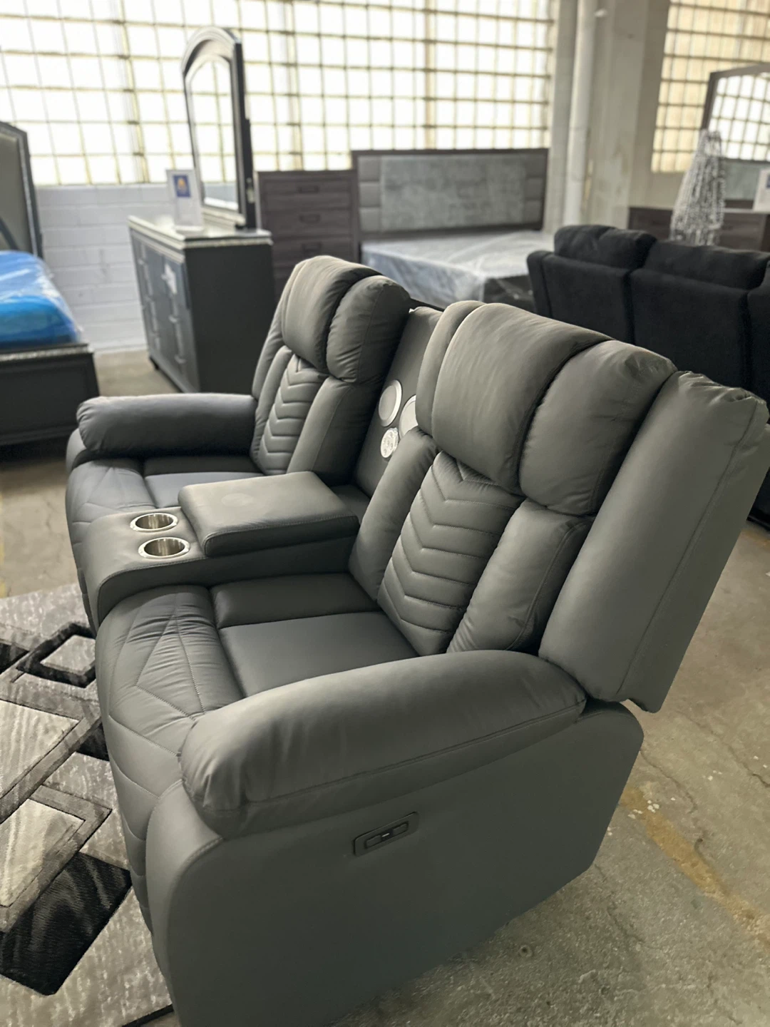 Charcoal sofa + loveseat (new) - photo 4