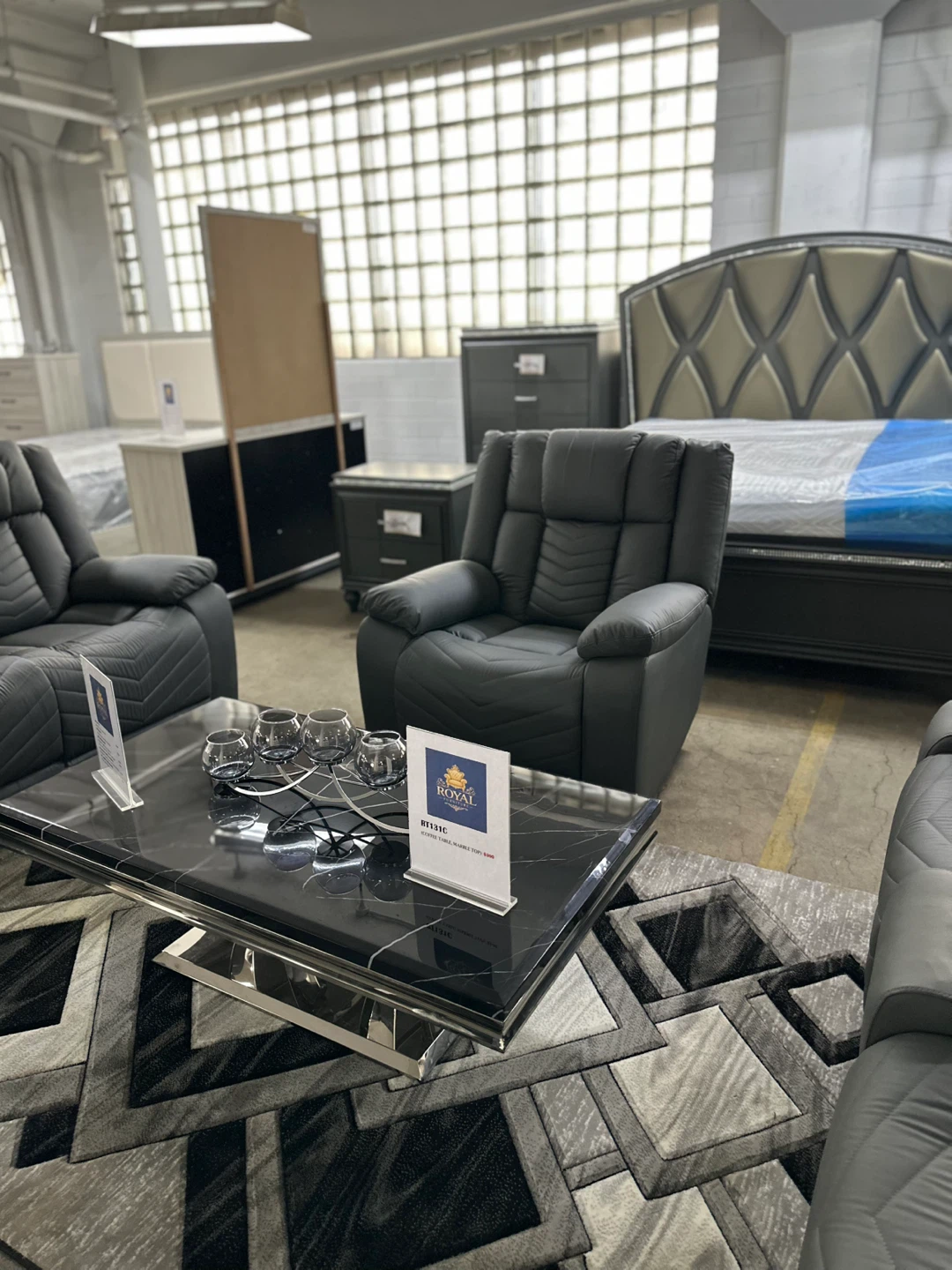 Charcoal sofa + loveseat (new) - photo 3