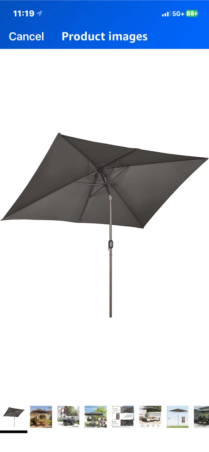 Outsunny 6.5 x 10 ft Patio Umbrella – Like New