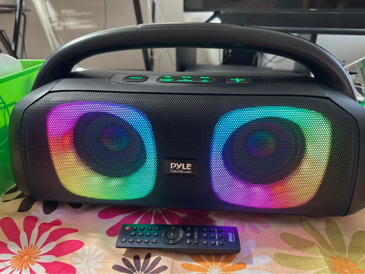 PYLE PPHP26HD Portable Bluetooth Speaker with Lights