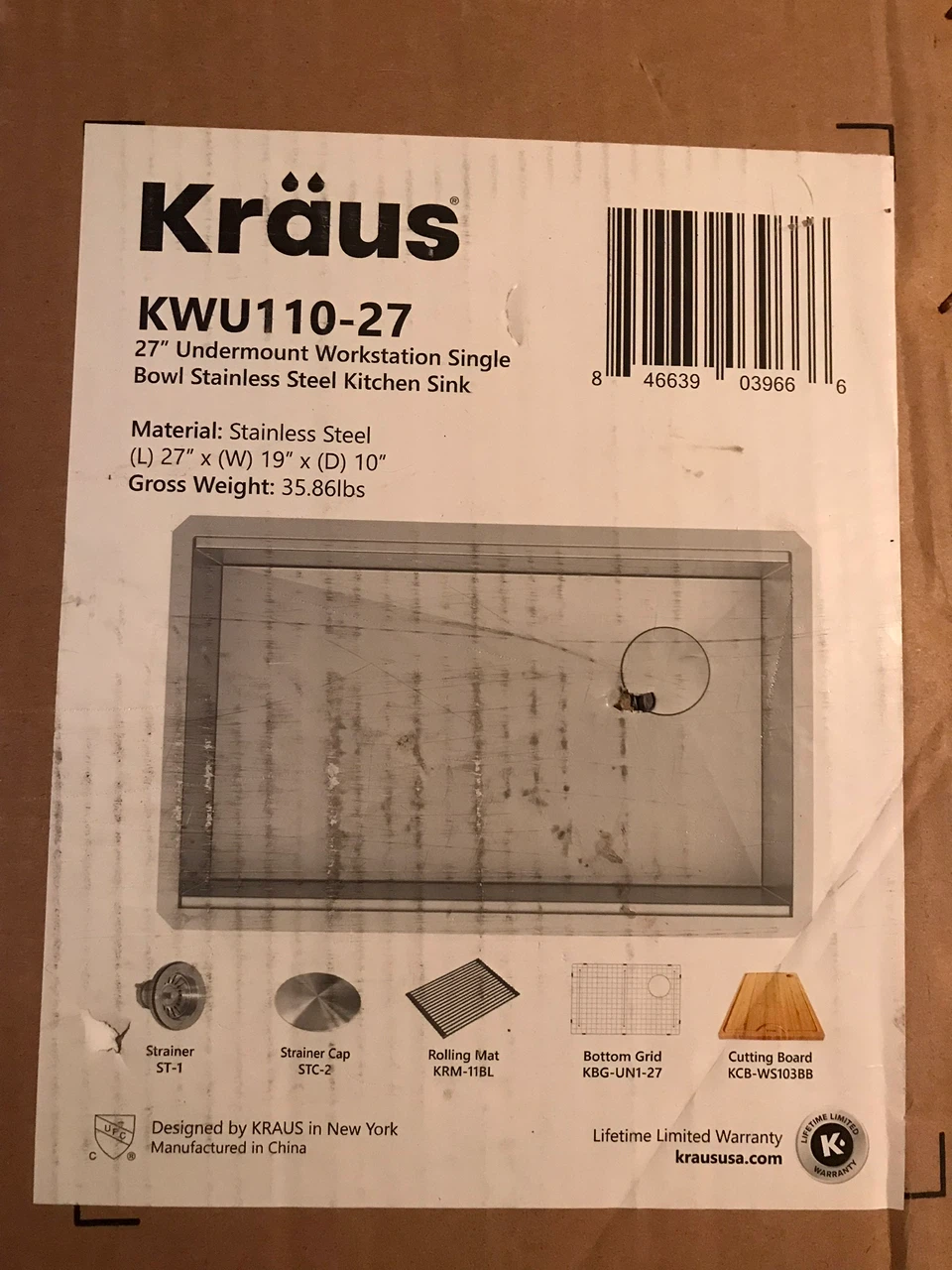 Kraus farmhouse sink