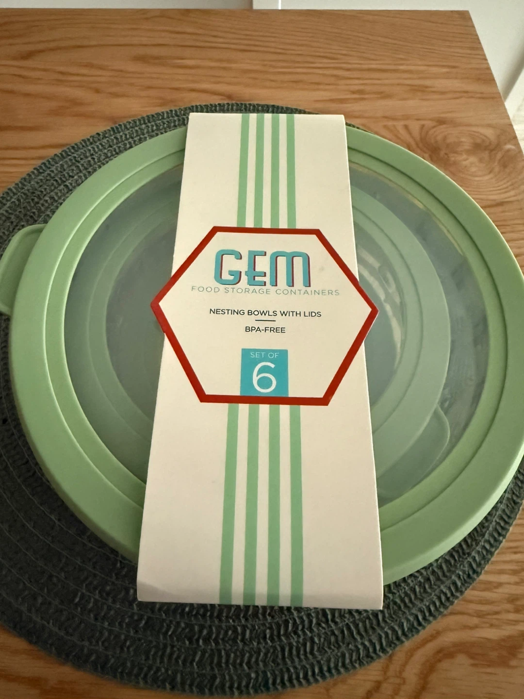 GEM Food Storage Containers Nesting Bowls Set of 6 - photo 3