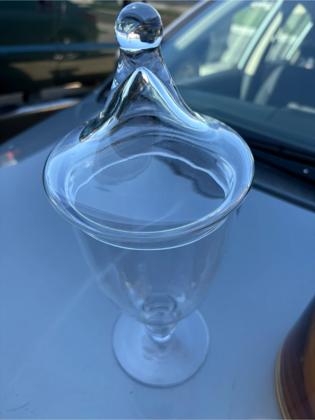Clear Glass Candy Dish with Lid