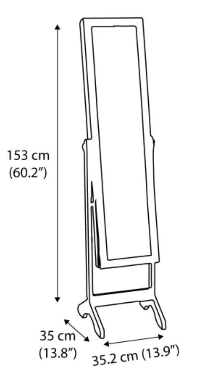 MILANIA Full-Length Mirror Jewelry Cabinet - photo 5