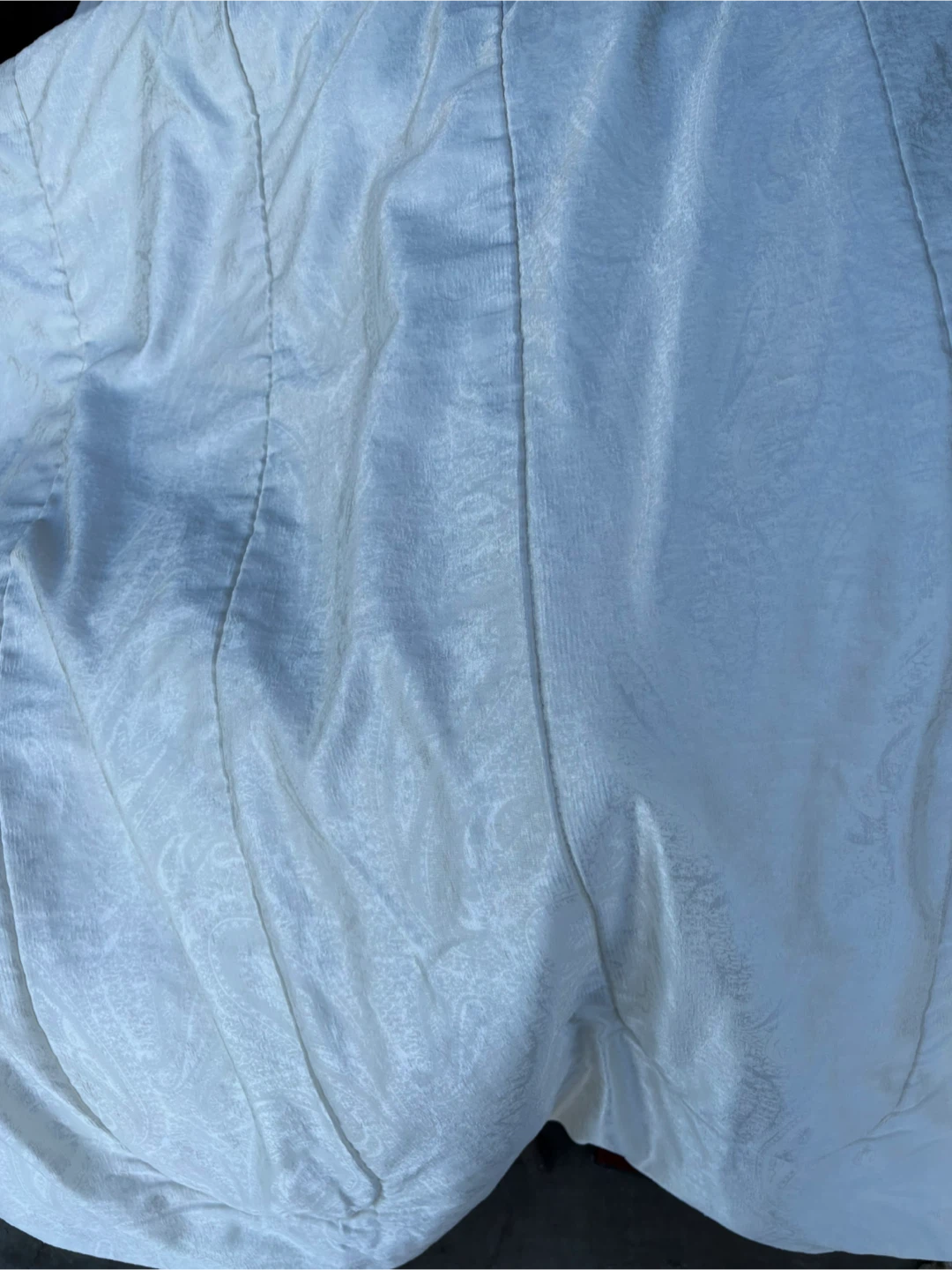 White damask textured fabric