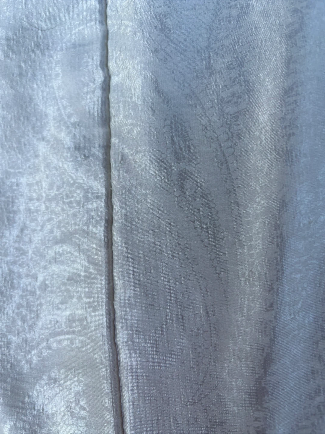 White damask textured fabric - photo 2