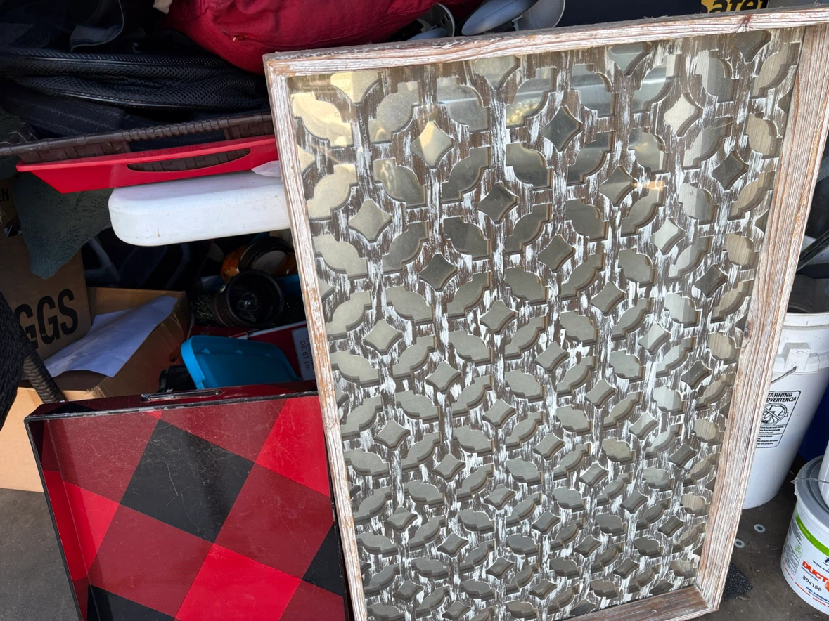 Decorative Wood and Mirror Wall Panel