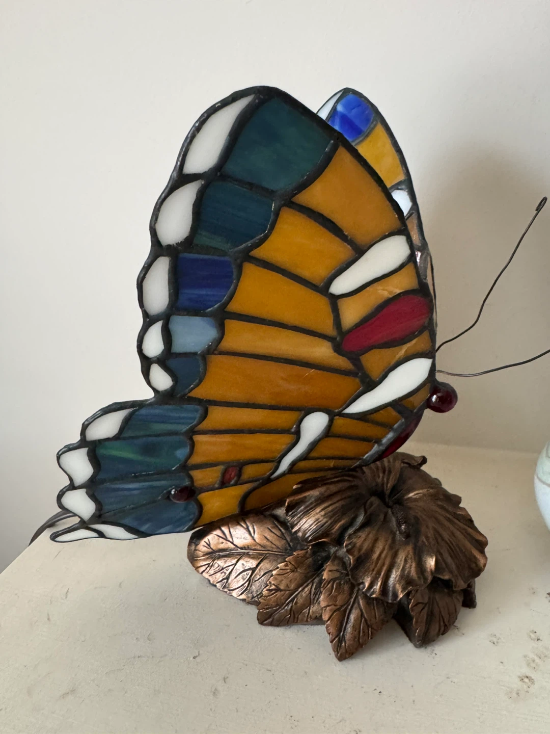 Tiffany Stained Glass Butterfly Lamp