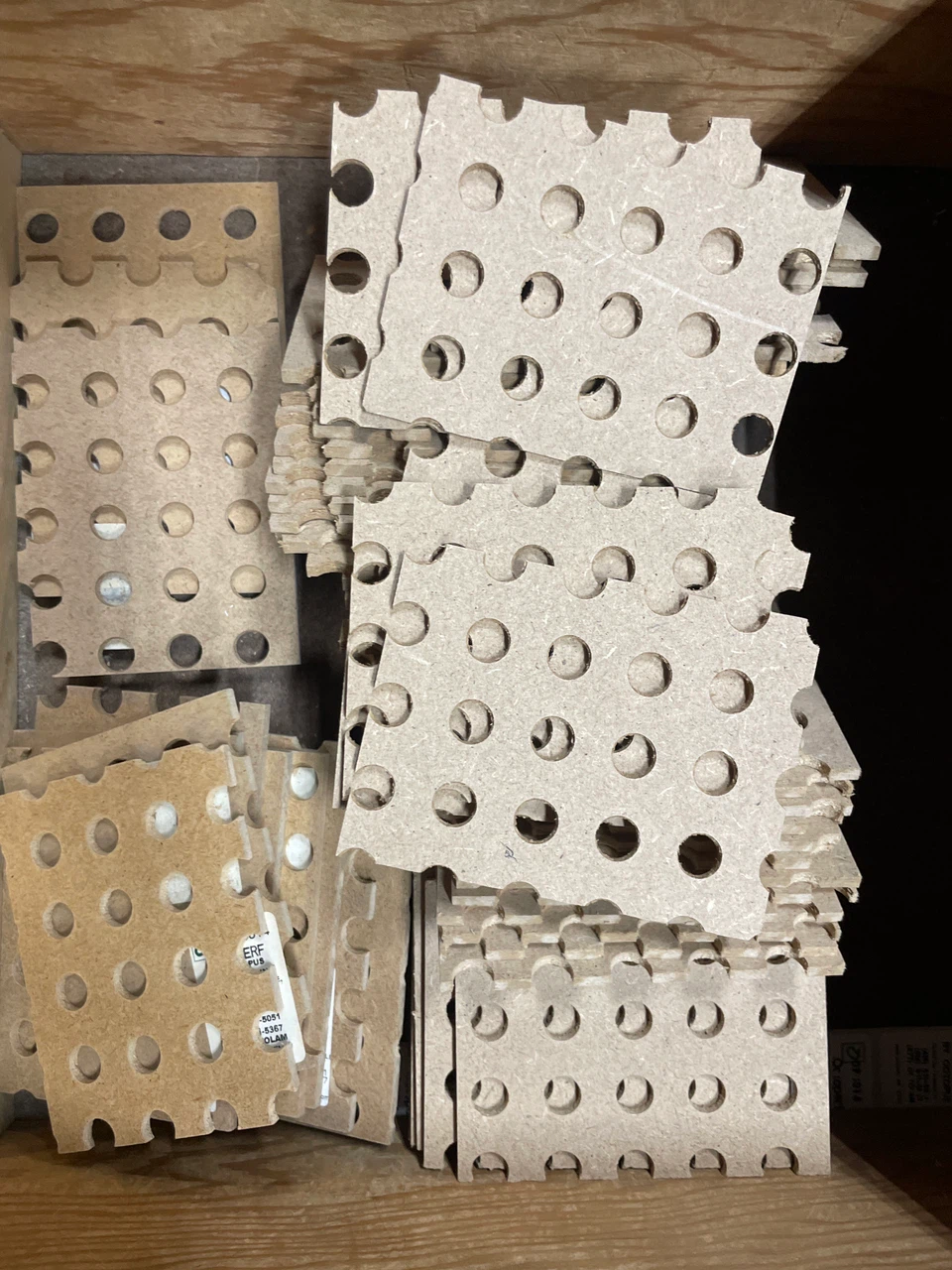 Brown Cardboard Interlocking Spacer Tiles