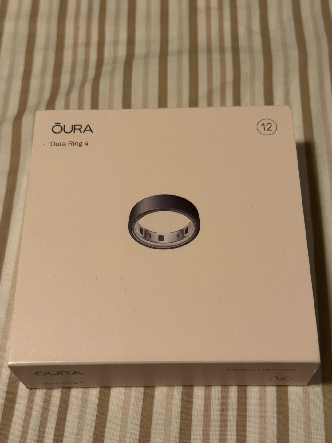 Oura Ring 4 Stealth Matte Black Size 12