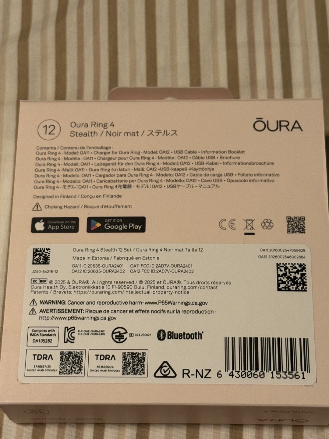Oura Ring 4 Stealth Matte Black Size 12 - photo 2