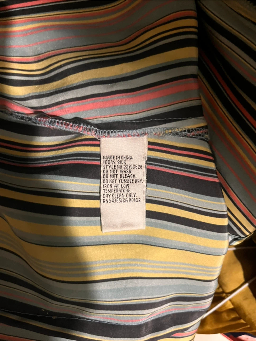 Bianca Nygård Striped Silk Button-Up Blouse - Size S - photo 3