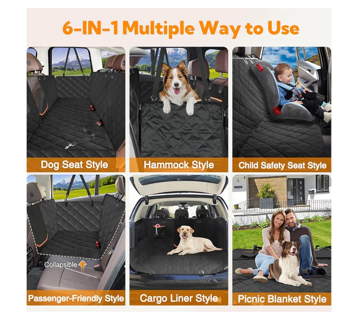 New Dog Car Seat Cover for Backseat - photo 5