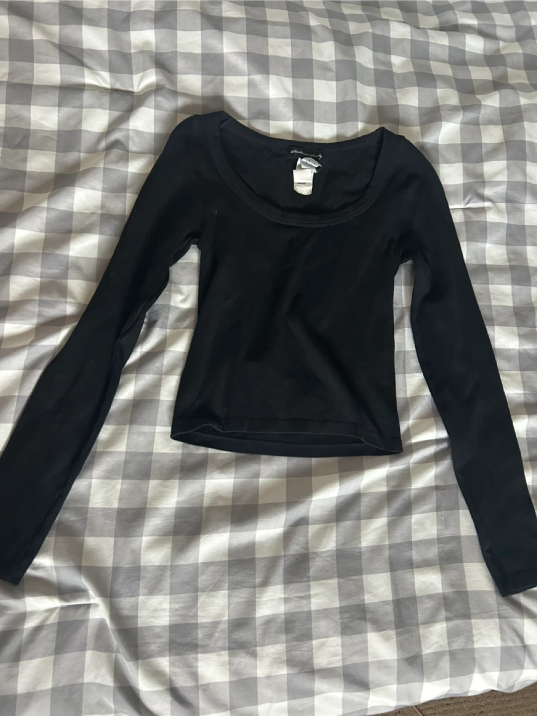 Streetwear Society Black Long Sleeve Crop Top