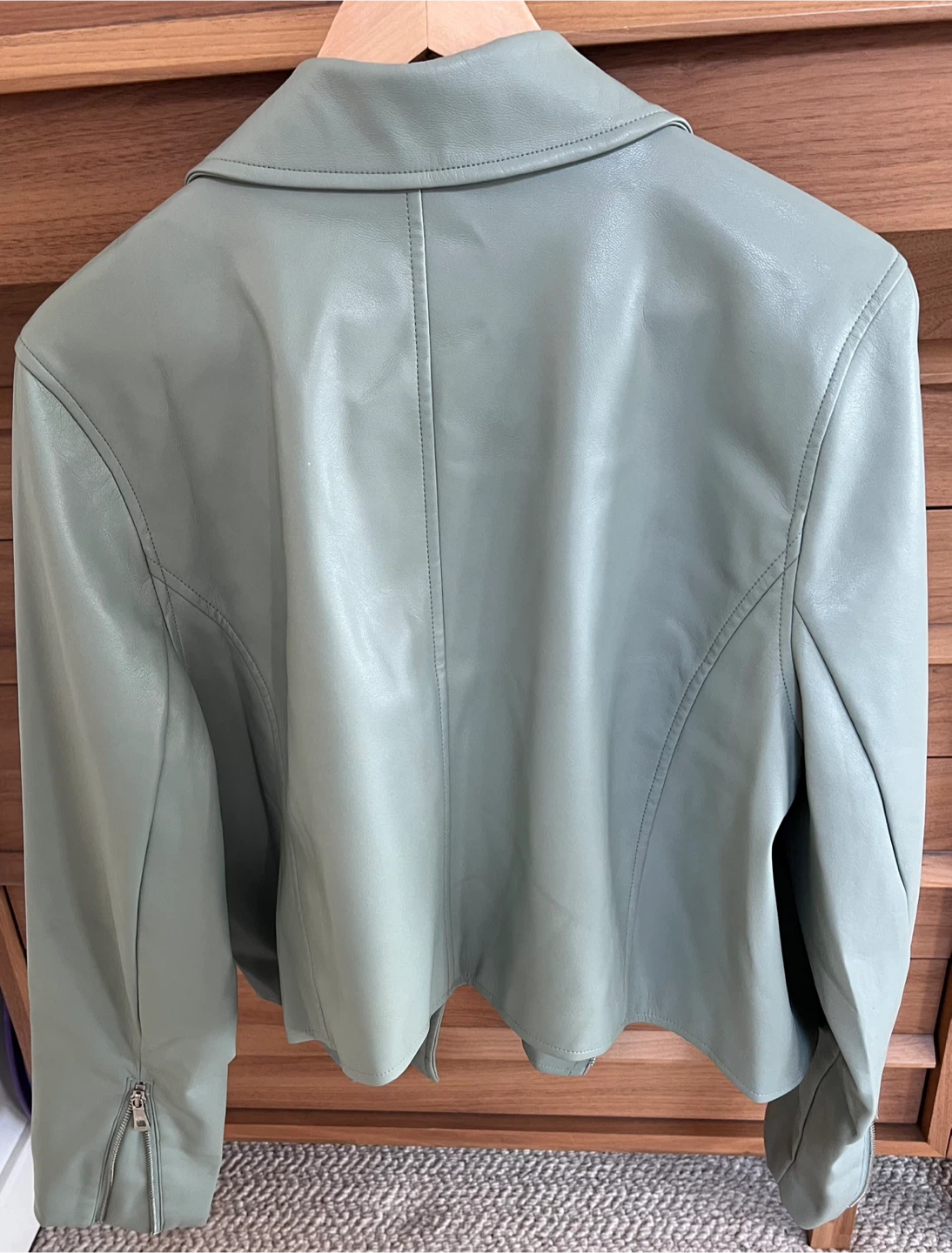 ELOQUII Mint Faux Leather Moto Jacket - photo 3