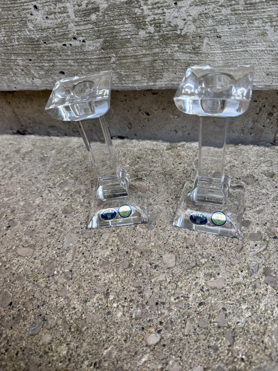 Bohemia Crystal Candlestick Holders (Set of 2)