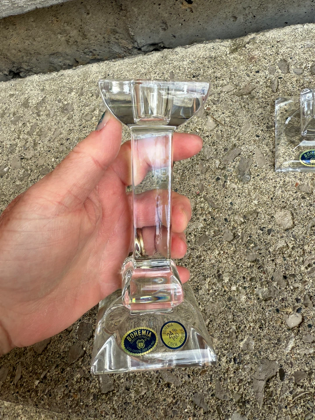 Bohemia Crystal Candlestick Holders (Set of 2) - photo 2
