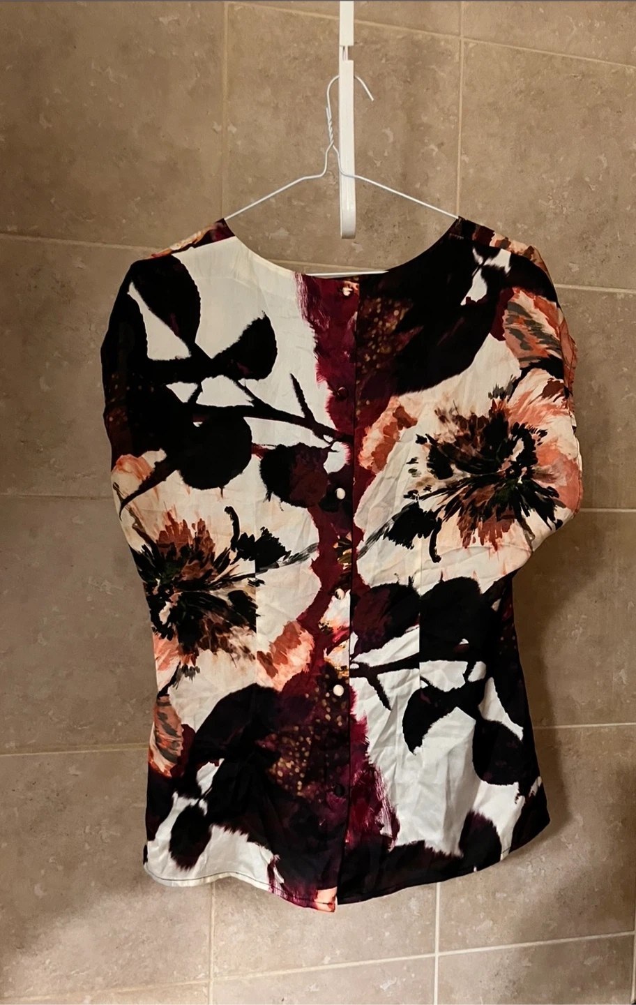 Kaliko Floral Print Button-Back Top Size 12 - photo 2