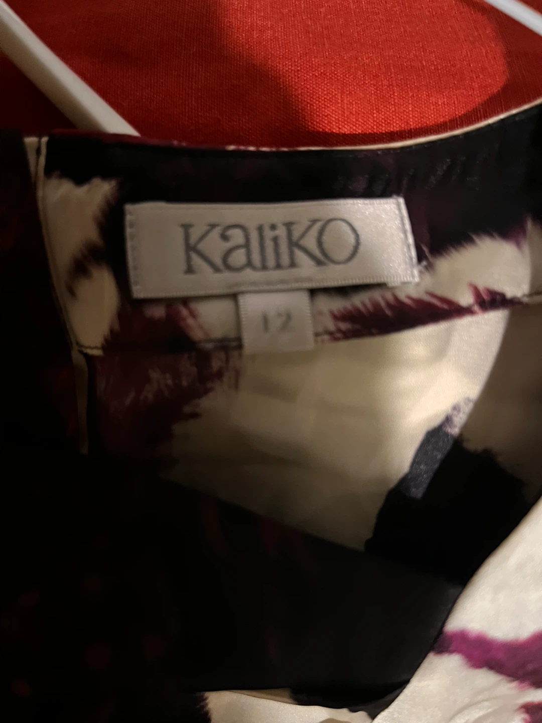 Kaliko Floral Print Button-Back Top Size 12 - photo 3