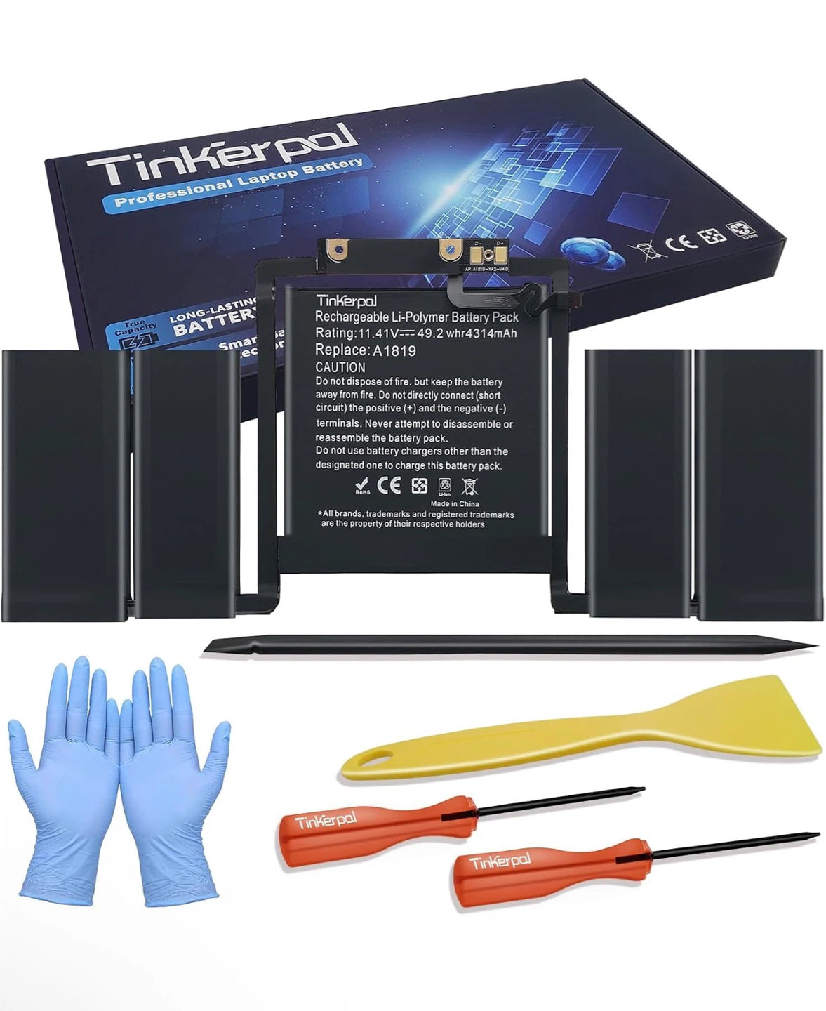 TinkerPal Professional Laptop Battery A1819 for MacBook Pro 13"
