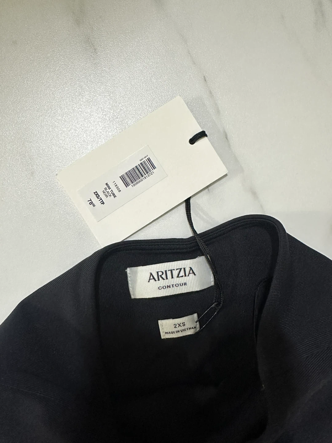 Aritzia Contour Mini Tube Dress Black - photo 2
