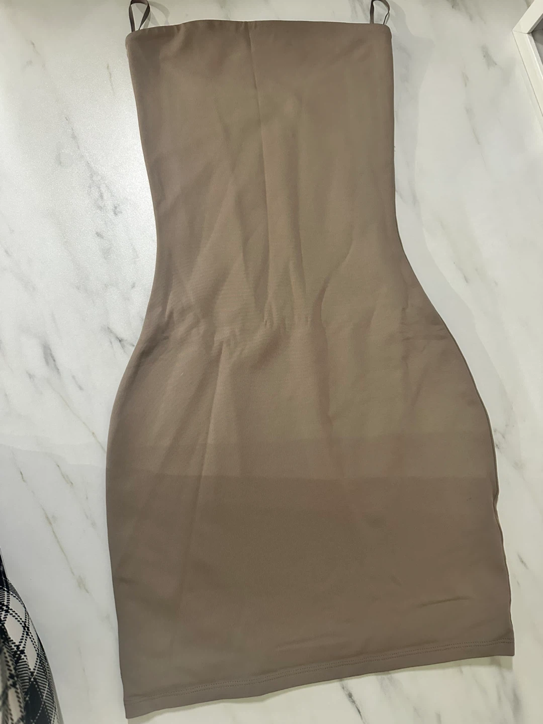 Aritzia Contour Taupe Mini Dress 2XS