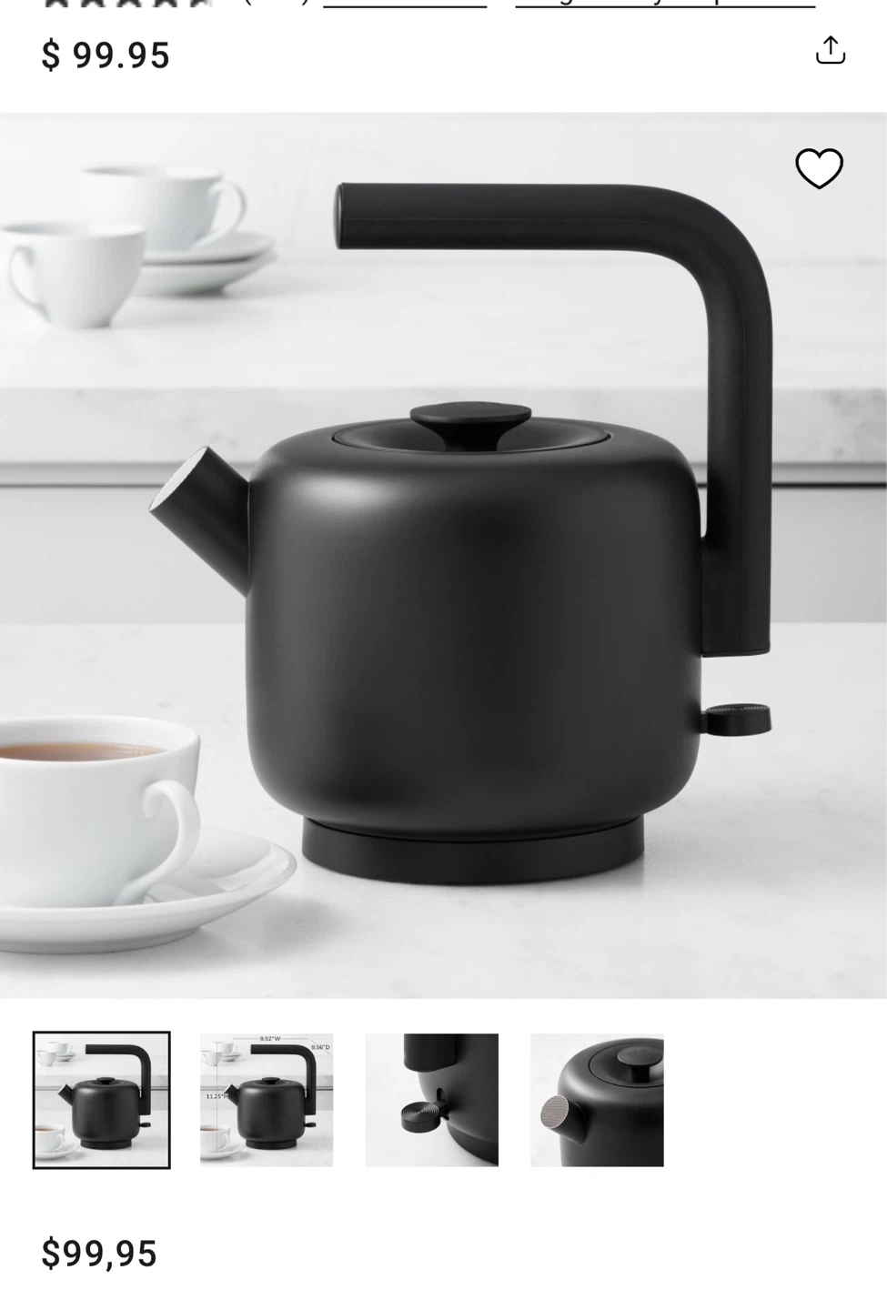 Fellow Clyde Electric Kettle - Matte Black - photo 2