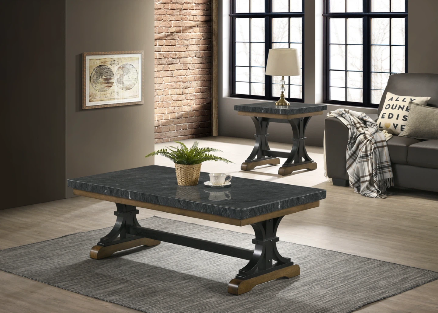 Coffee marble table ( brand new)