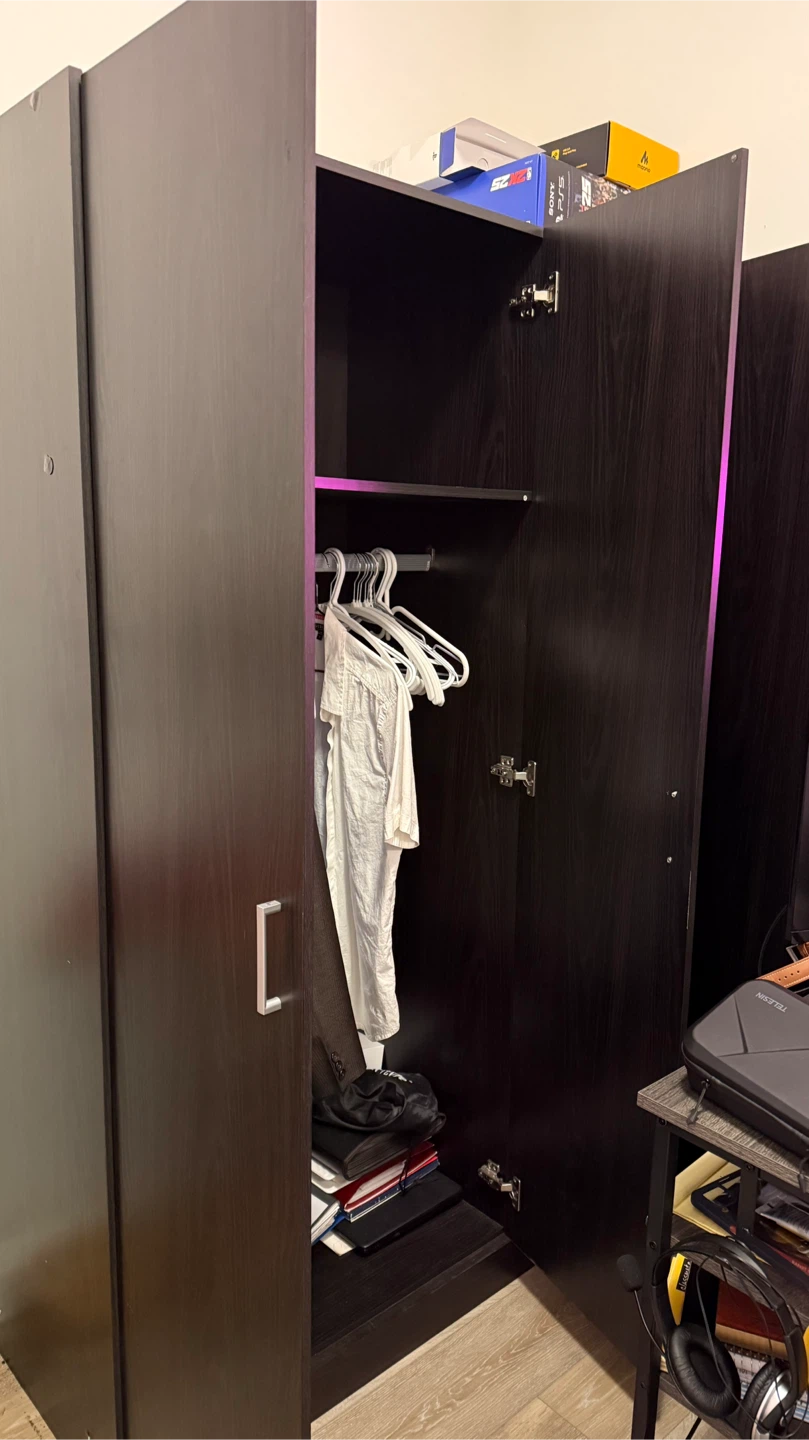 Dark Brown Wardrobe with 3 Doors - photo 3