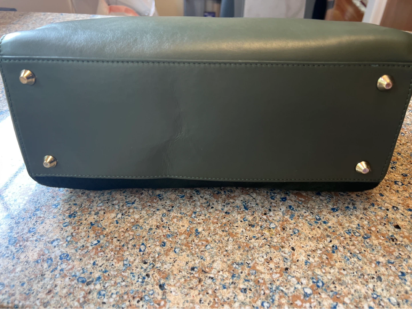 Versace Collection Olive Green Leather Handbag - photo 5