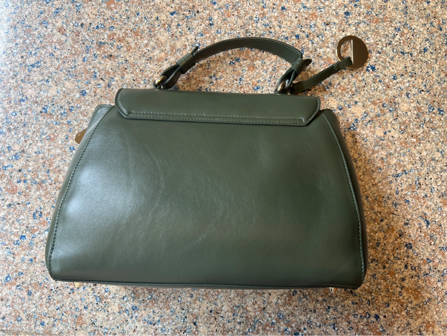 Versace Collection Olive Green Leather Handbag - photo 4