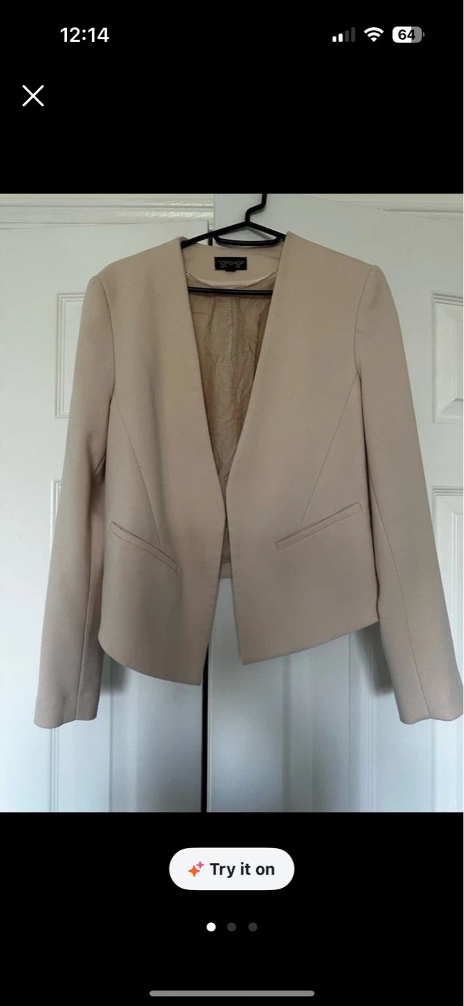 Beige Blazer, Silk Slip Skirt and shoes - photo 4