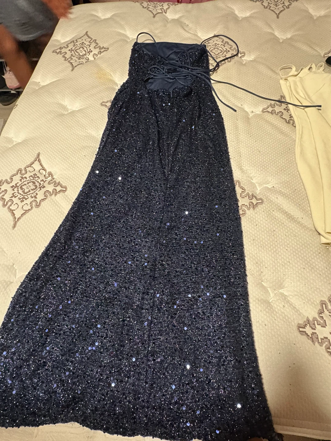 ADYCE Navy Sequin Maxi Prom Dress - photo 4