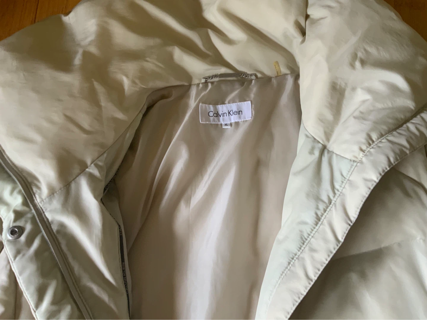 Calvin Klein Puffer Coat Women's XL Beige - photo 3