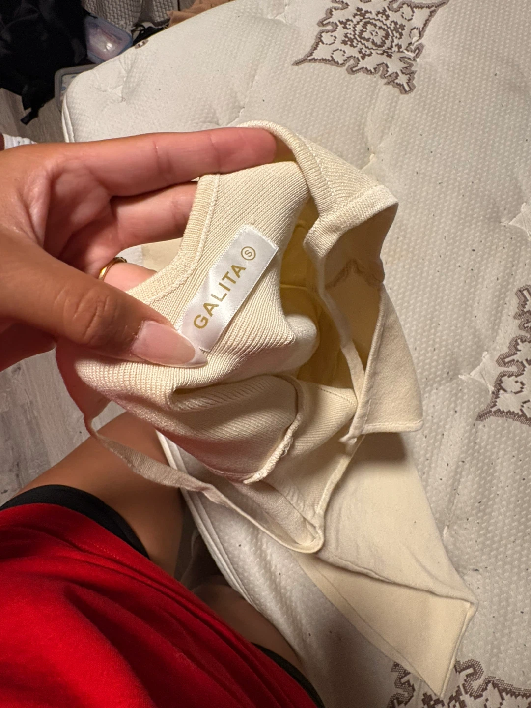Galita Cream Spaghetti Strap Dress Size S