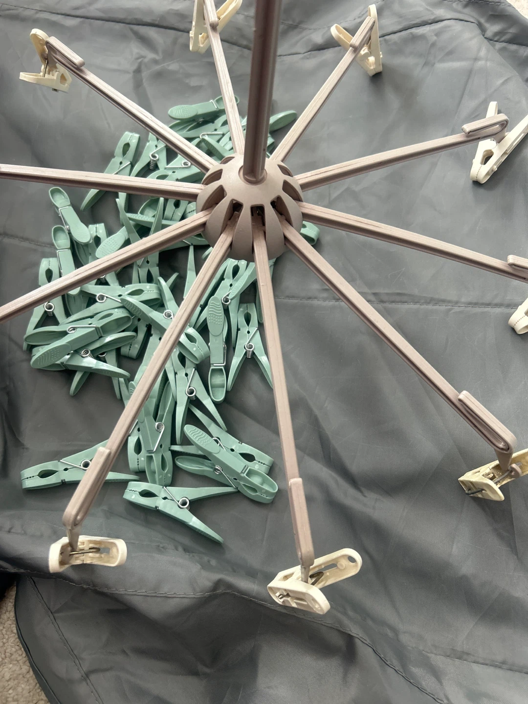 Clothesline Clothespins and Drying Rack