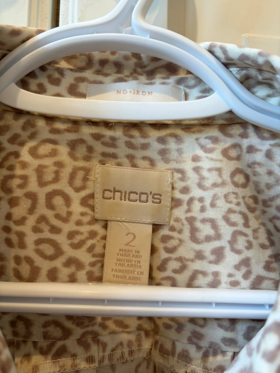 Chico's Leopard Print Shirt - Size 2 (12/14) - photo 3