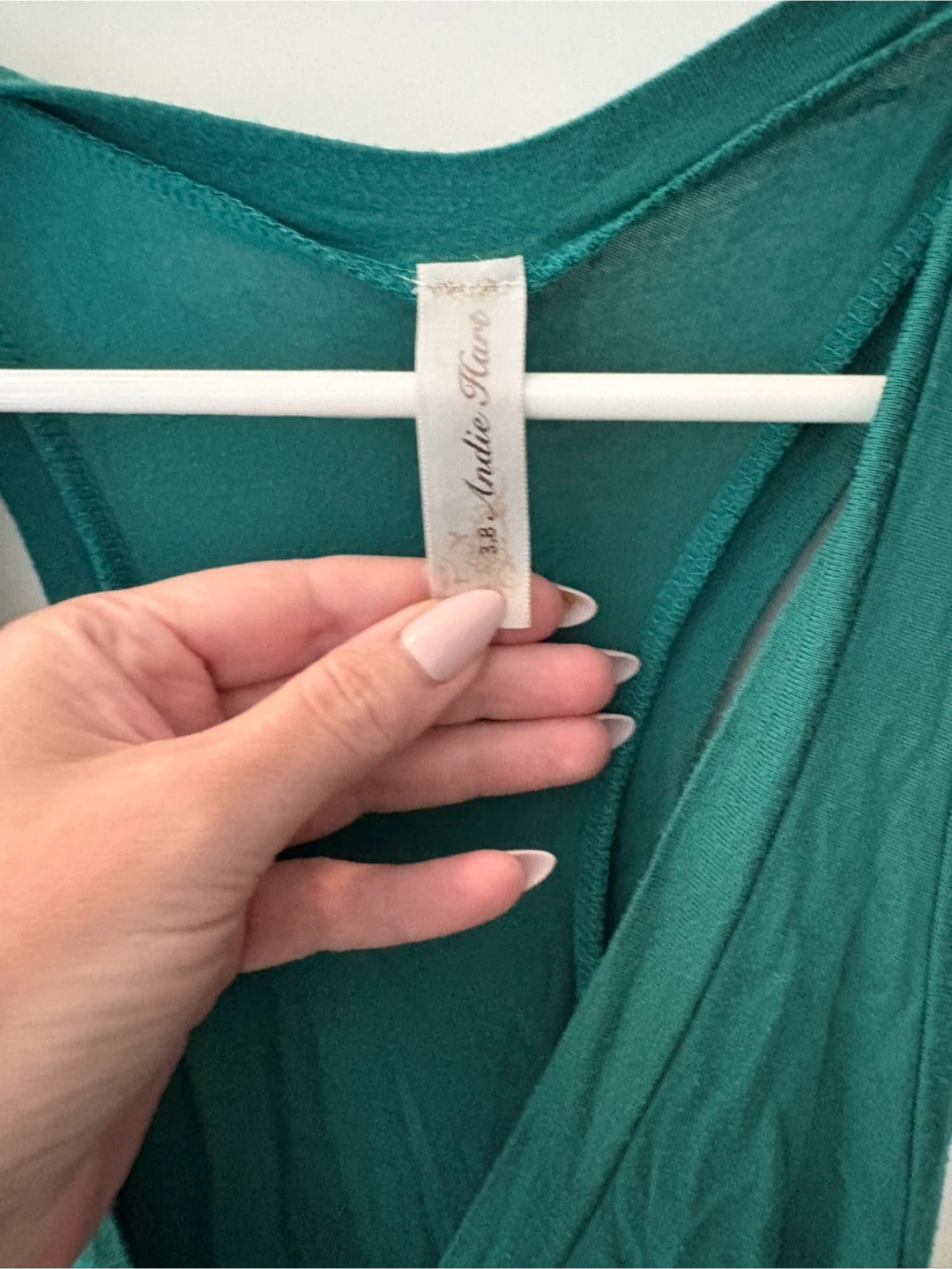 Green deep V dress - photo 2